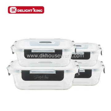 Laser logo Glass Microwave Airtight Food Container